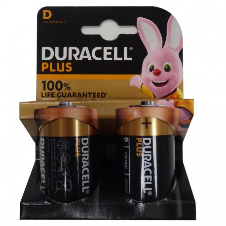 Duracell plus battery alcaline 2 u. D LR20.