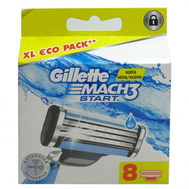 Gillette Mach 3 blades 8 u. Start minibox.