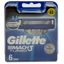Gillette Mach 3 blades 6 u. Turbo minibox.