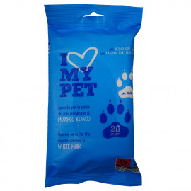 I love my pet wipes for pets 20 u. White musk.