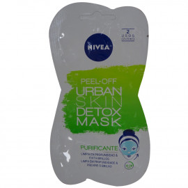 Nivea facial mask 2X5 ml. Urban Skin peel off.