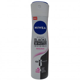 Nivea desodorante spray 150 ml. Black & white invisible original.