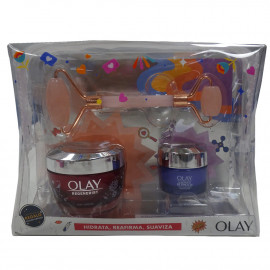 Olay toiletry bag regenerist cream 50 ml. + retinol 15 ml. + Face roller.