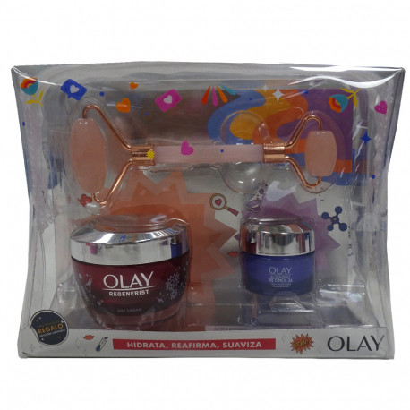 Olay pack regenerist cream 50 ml. + retinol 15 ml. + Face roller.