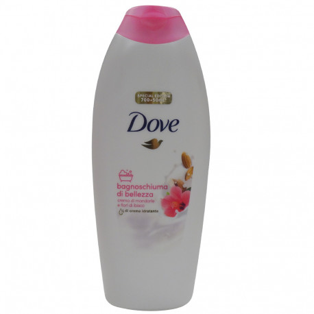 Dove bath gel 750 ml. Almond cream and & ibiscus.
