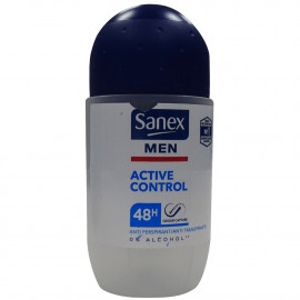 Sanex desodorante roll-on 50 ml. Men active control 48h.