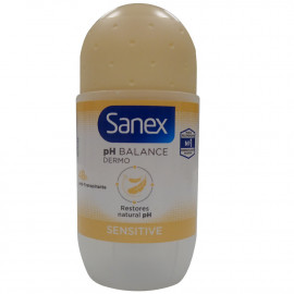 Sanex desodorante roll-on 50 ml. Dermo sensitive.