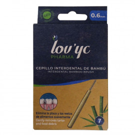 Lov'yc pharma bamboo interdental brush 7 u. 0,6 mm. Minibox 20 u.