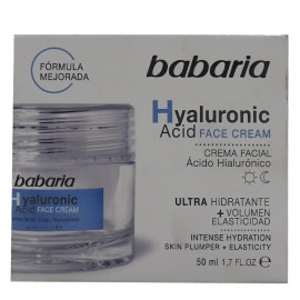 Babaria crema facial 50 ml. Ácido hialurónico ultra hidratante dia y noche.