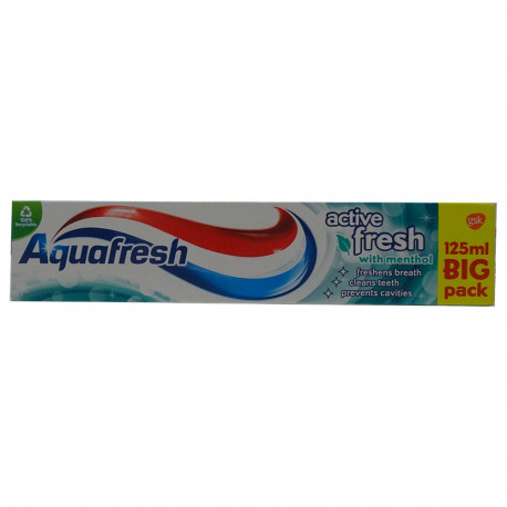 Aquafresh pasta de dientes 125 ml. Active fresh.