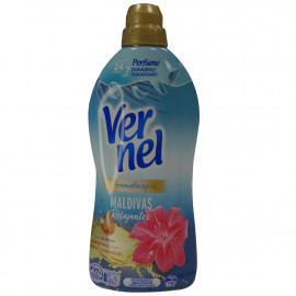 Vernel suavizante concentrado 76 dosis 1,520 l. Agua de coco & minerales.