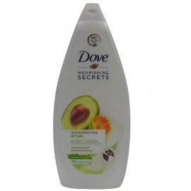 Dove bath gel 750 ml. Avocado oil & calendula extract.