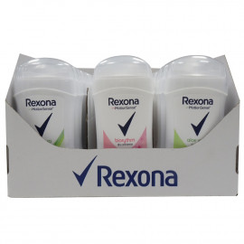 Rexona desodorante stick display 24 u. Aloe Vera y Biorythm.