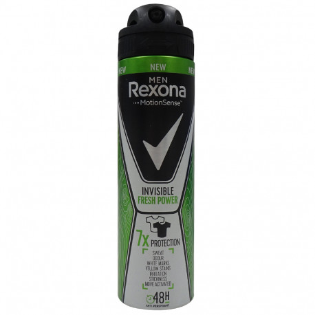 Rexona desodorante spray 150 ml. Men invisible fresh power.