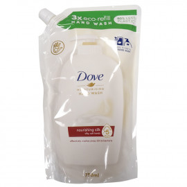 Dove gel de baño 750 ml. Eco-recambio seda.
