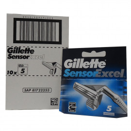 Gillette Sensor Excel razor 5 u. Minibox.