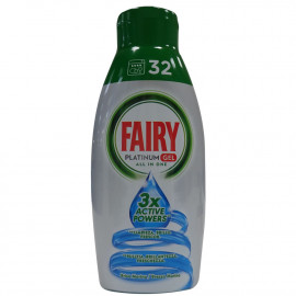 Fairy lavavajillas maquina gel 650 ml. Platinum brisa marina.