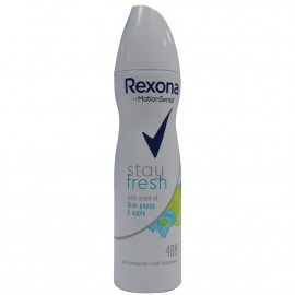 Rexona desodorante spray 150 ml. Stay fresh amapola azul y manzana.