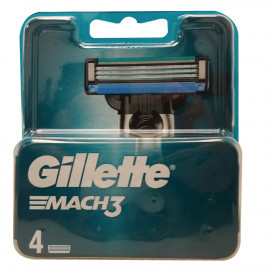 Gillette Mach 3 cuchillas 4 u.
