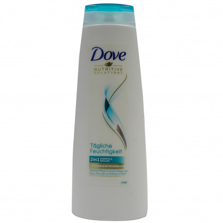 Dove shampoo 250 ml. 2 in 1 daily moisture.