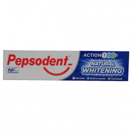 Pepsodent pasta de dientes 75 ml. Blanqueador natural.