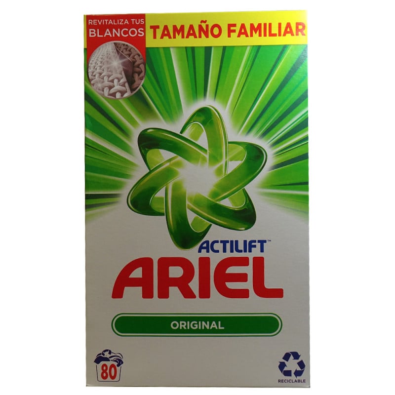 Ariel detergente en polvo 80 dosis. Original. - Tarraco Import Export