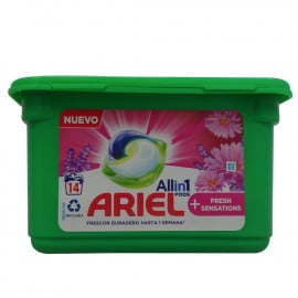 Ariel detergente en cápsulas all in one 14 u. Fresh sensations.