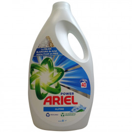 Ariel detergente gel 40 dosis 2,200 ml. Alpine.