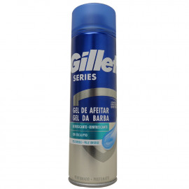 Gillette Series gel de afeitar 200 ml. Pieles sensibles calmante con eucalipto.