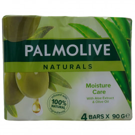 Palmolive bar soap 4X90 gr. Olive and aloe vera.