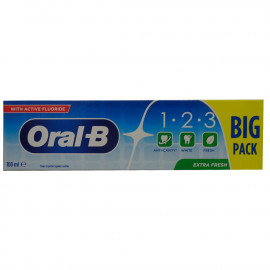 Oral B pasta de dientes 100 ml. 123 frescor extra.