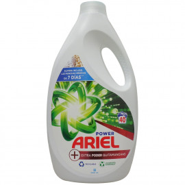 Ariel detergente gel 40 dosis 2,200 ml. Extra poder quitamanchas.