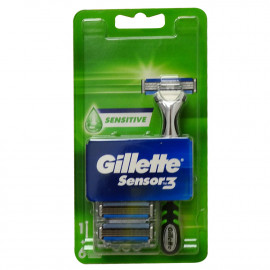 Gillette Sensor 3 maquinilla 1 u. + 6 recambios. Sensitive.