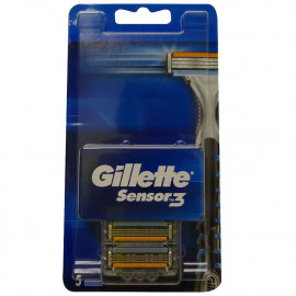 Gillette Sensor 3 razor 1 u. + 5 refills.