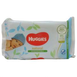 Huggies baby wipes 48 u. Natural biodegradable.