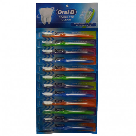 Oral B toothbrush display 12 u. Complete clean.