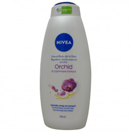 Nivea shower gel 750 ml. Creme orchid & cashmere extract.