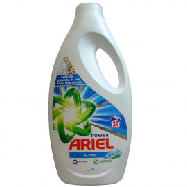 Ariel detergente gel 29 dosis 1,595 l. Alpine.