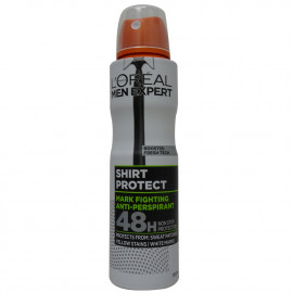L'Oreal men expert spray deodorant 150 ml. Shirt protect.