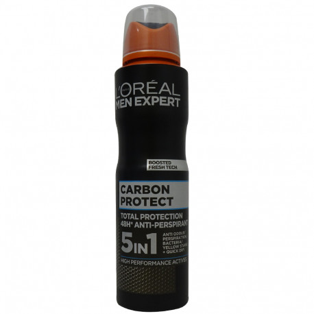 L'Oreal men expert desodorante spray 150 ml. Carbon protect.