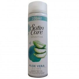 Gillette gel 200 ml. Satin care sensitive skin Aloe Vera.