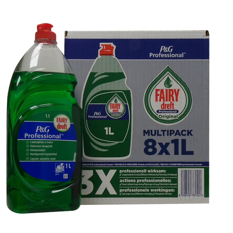 Liquide vaisselle Dreft / Fairy - Clean & Fresh - Sensitive - 4 x 1350 ml -  Pack