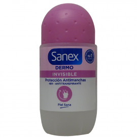 Sanex deodorant roll-on 50 ml. Dermo invisible.
