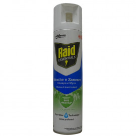 Raid spray insecticide 400 ml. Moscas y mosquitos water based.