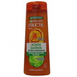 Garnier fructis shampoo 380 ml. Goodbye damage with vegetable keratin.