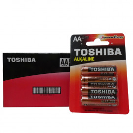 Toshiba pilas 4 u. AA alcalina LR6. Minibox.