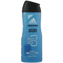 Adidas gel 400 ml. After Sport Revitalizante 3 en 1 cabello, cuerpo y cara.