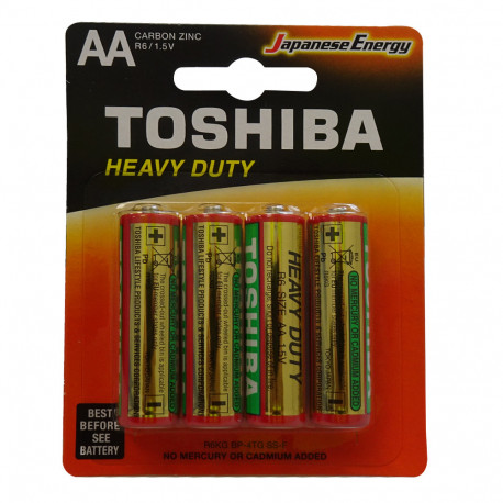 Toshiba battery 4 u. AA Zinc R06 1.5V.