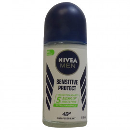 Nivea desodorante roll-on 50 ml. Sensitive protect.