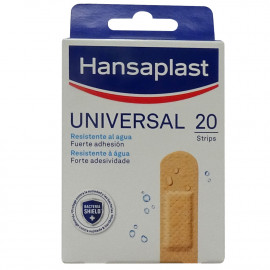 Hansaplast adhesive bandage 20 u. Waterproof.